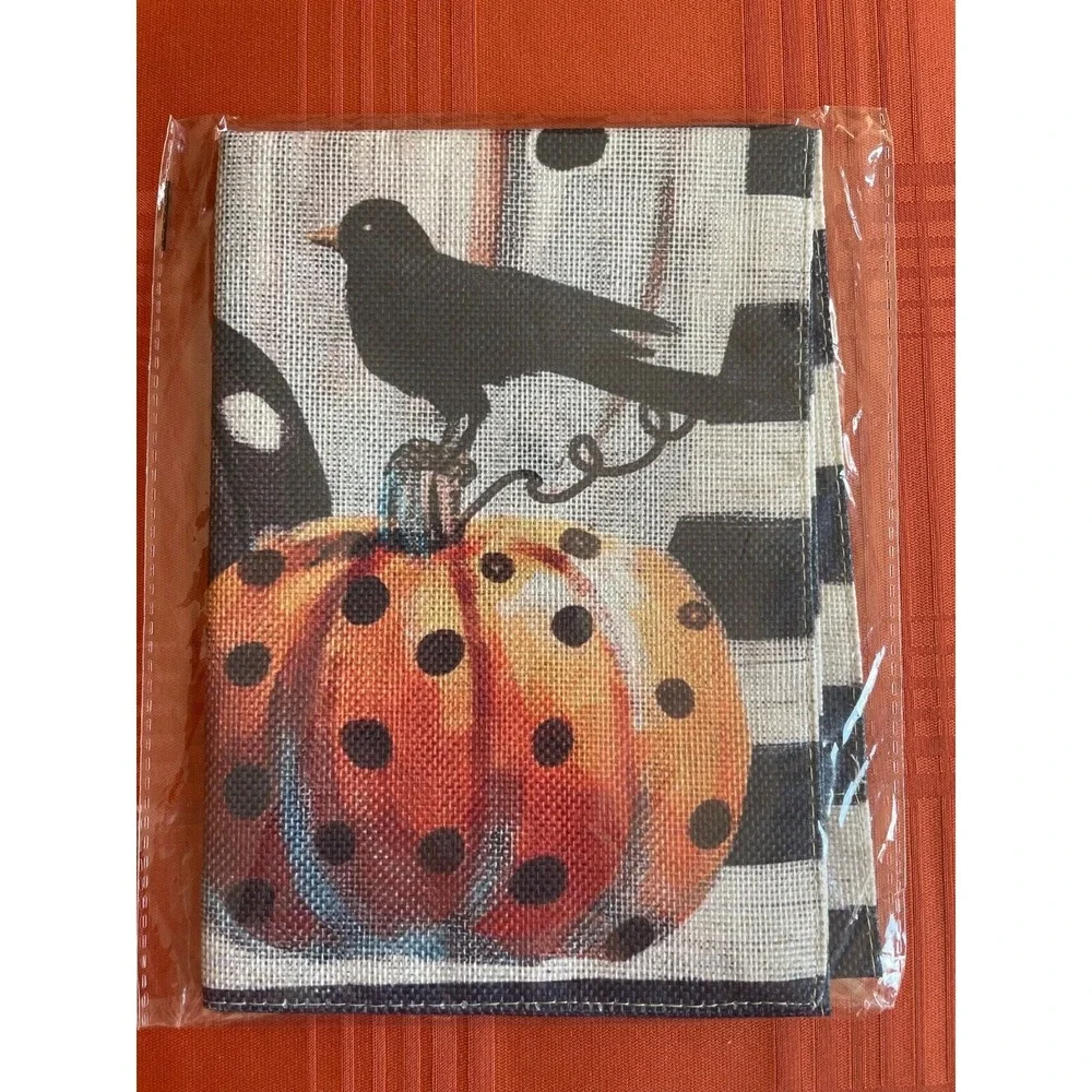 Boo! Halloween Pumpkins Trick or Treat Garden Flag 12 x 18 Double Sided
